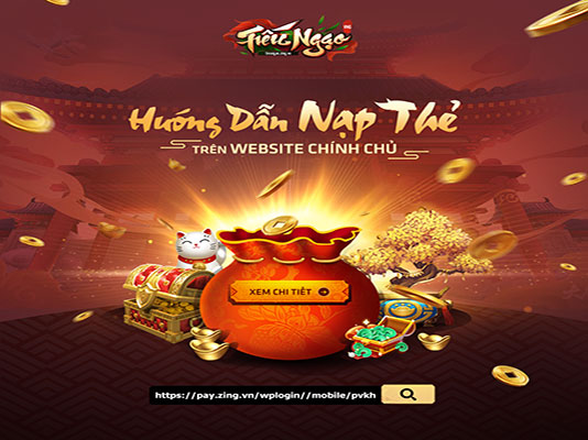 Nạp thẻ TÂN TIẾU NGẠO VNG bằng thẻ cào điện thoại nhận x200%
